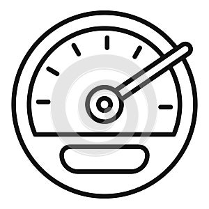 Fast speed gauge icon outline vector. Pace gauge