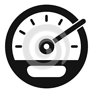 Fast speed gauge icon simple vector. Pace gauge