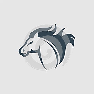 Fast speed horse logo design