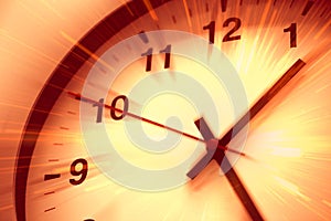 Fast speed times clock business working hours moving concept