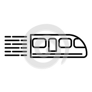 Fast speed train icon outline vector. Gadget velocity gauge