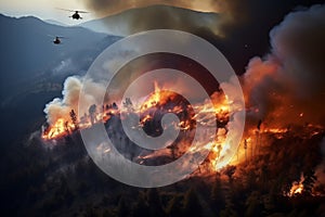 Fast-spreading wildfires and ecological catastrophes due to climate change and global warming