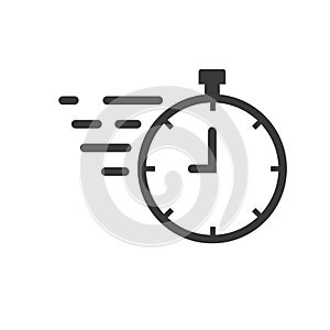 fast stopwatch icon of fast responsibility concept design element  template