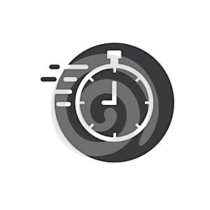 fast stopwatch icon of fast responsibility concept design element  template