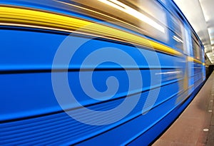 Fast subway train