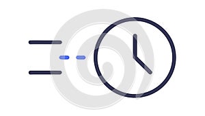 Fast Time Clock Speed & Efficiency Icon, vector design Generative AI