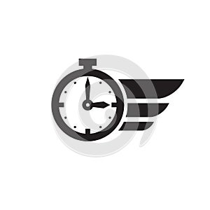 Fast time concept web icon vector design. Chronometer. Alarm clock sign.