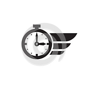Fast time concept web icon vector design. Chronometer. Alarm clock sign. photo
