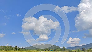 fast time lapse of clouds and mountain in Thailand