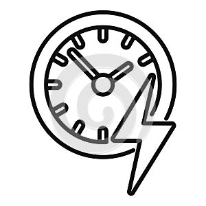 Fast time run icon outline vector. Online home work