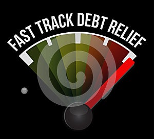 Fast track debt relief speedometer photo