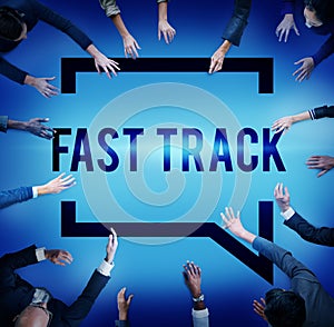 Fast Track Increase Improvement Development Raising Concept