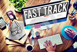 Fast Track Increase Improvement Development Raising Concept