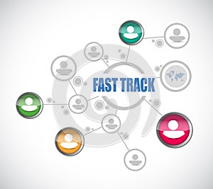 fast track people diagram sign concept