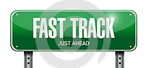 fast track road sign illustration design
