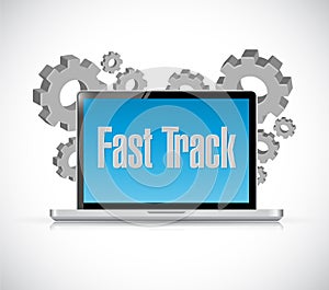 fast track technology sign concept photo