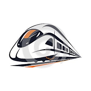 Fast train llogo design. High speed rail icon. Vector illustration