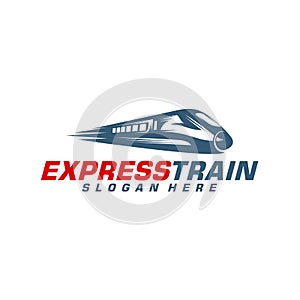 Fast train logo design vector template, Creative design, icon symbol