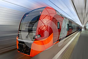 Fast train of Moscow Central Circle