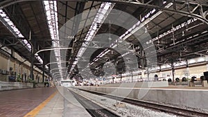 Fast Train Pass By at Railway Station