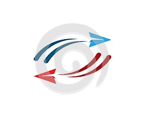 Fast travel agency logo template