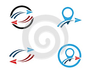 Fast travel logo vector