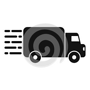 Fast truck delivery icon simple vector. Velocity parcel