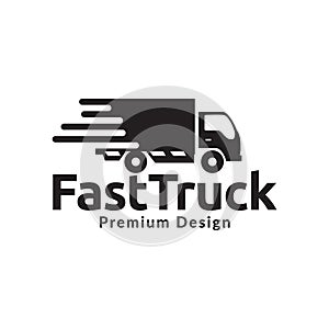 Fast truck transport logo design vector graphic symbol icon sign illustration creative idea