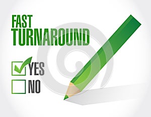 fast turnaround approval sign