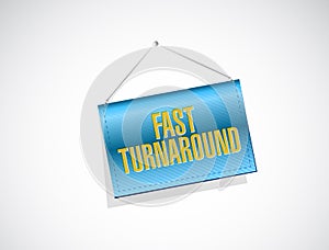 fast turnaround banner sign illustration