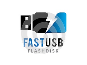 Fast USB logo symbol or icon template