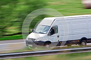 Fast white van