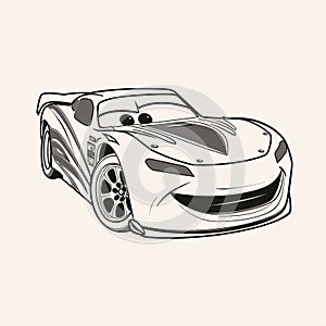 Fastcar - A Cartoon Car With Eyes