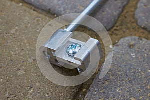 Fastening bolt for drainpipes,zinc bolt for fastening of plastic pipes for a drain