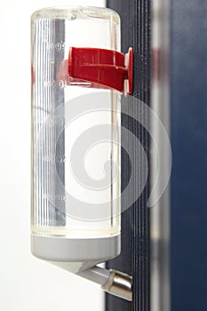 Fastening of drinker on ferret cage