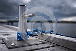 Fastening rope at the dock