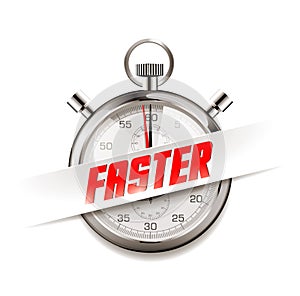 Faster - business concept - time is running photo