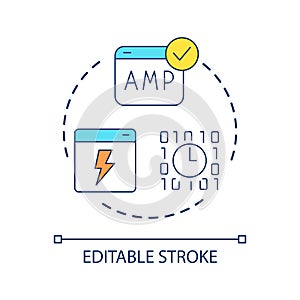 Faster load speed concept icon