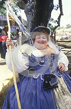 Fat Actress in Costume at Renaissance Faire, Agoura, California