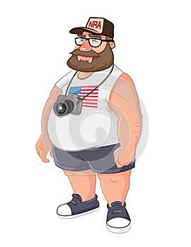 fat American tourist