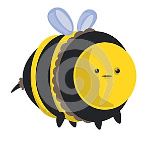 Fat bee with pokerface