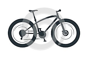 Fat bicycle silhouette illustration