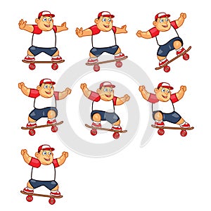 Fat Boy Skater Animation Sprite