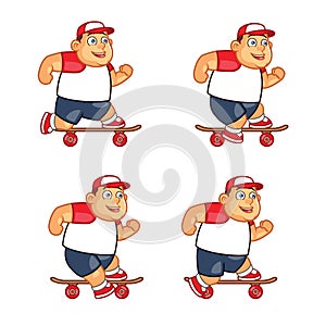 Fat Boy Skater Animation Sprite