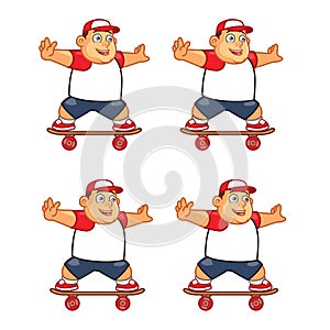 Fat Boy Skater Animation Sprite