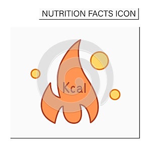 Fat burner color icon