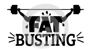 Fat busting weight lifting graphic photo