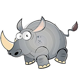 Fat cartoon rhinoceros