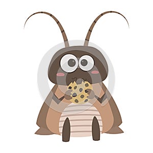 Fat Cockroach Eating Cookie