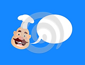 Fat Funny Chef - with Speech Bubble